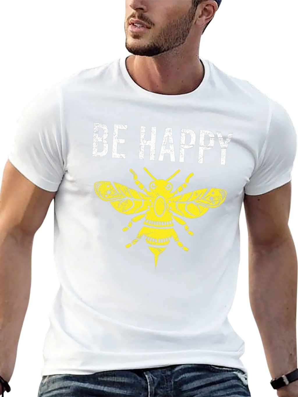 Be Happy Bee Graphic T-Shirt product image 4