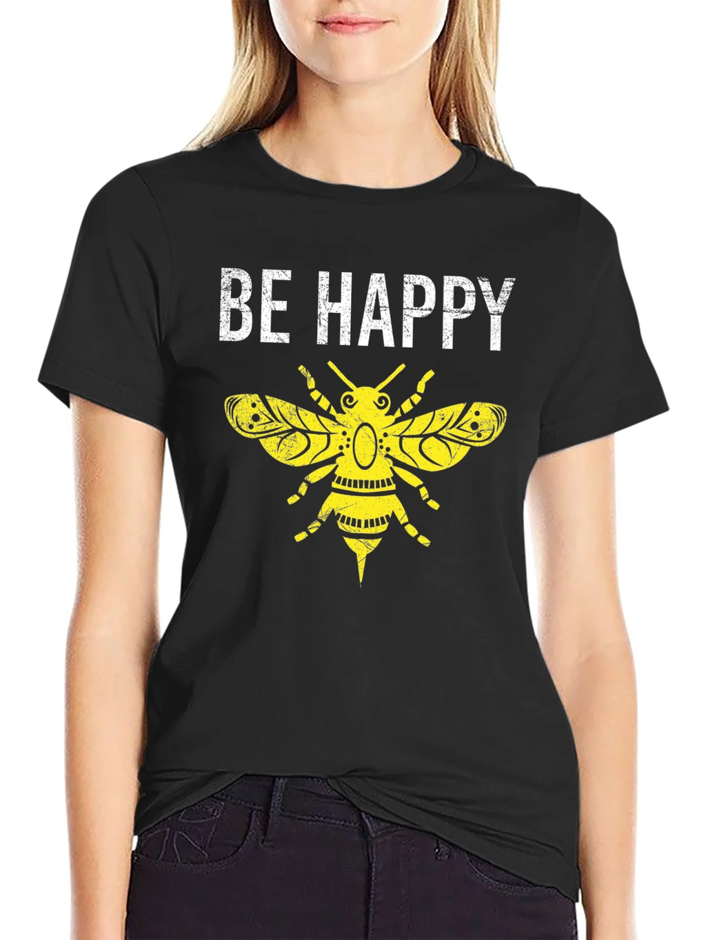 Be Happy Bee Graphic T-Shirt product image 5
