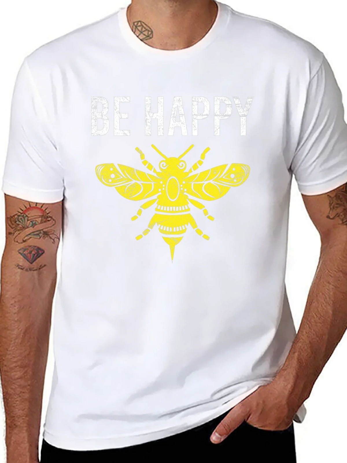 Be Happy Bee Graphic T-Shirt product image 10