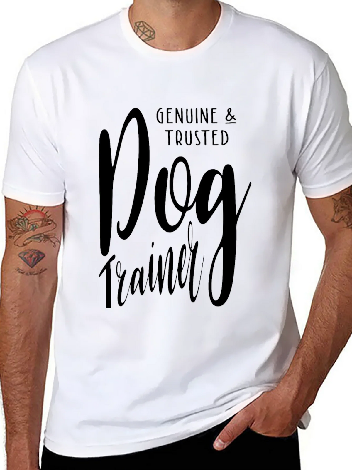Genuine & Trusted Dog Trainer T-Shirt - Black product image 10