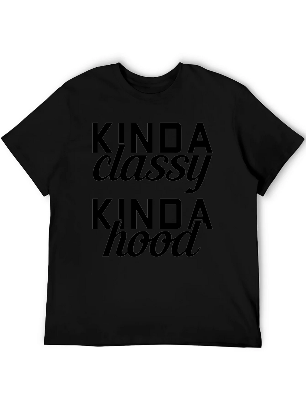 Kinda Classy Hood Black Graphic Tee product image 8