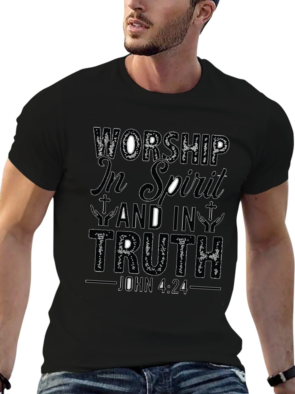 Worship in Spirit & Truth Christian T-Shirt product image 9