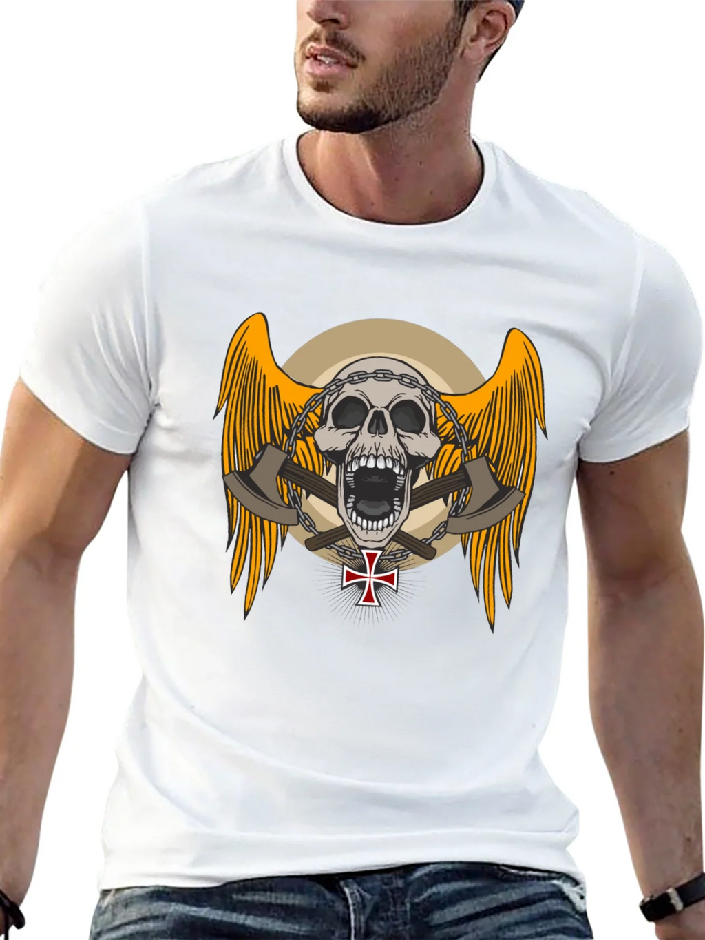 Skull & Axe Graphic Tee - Edgy Design product image 4