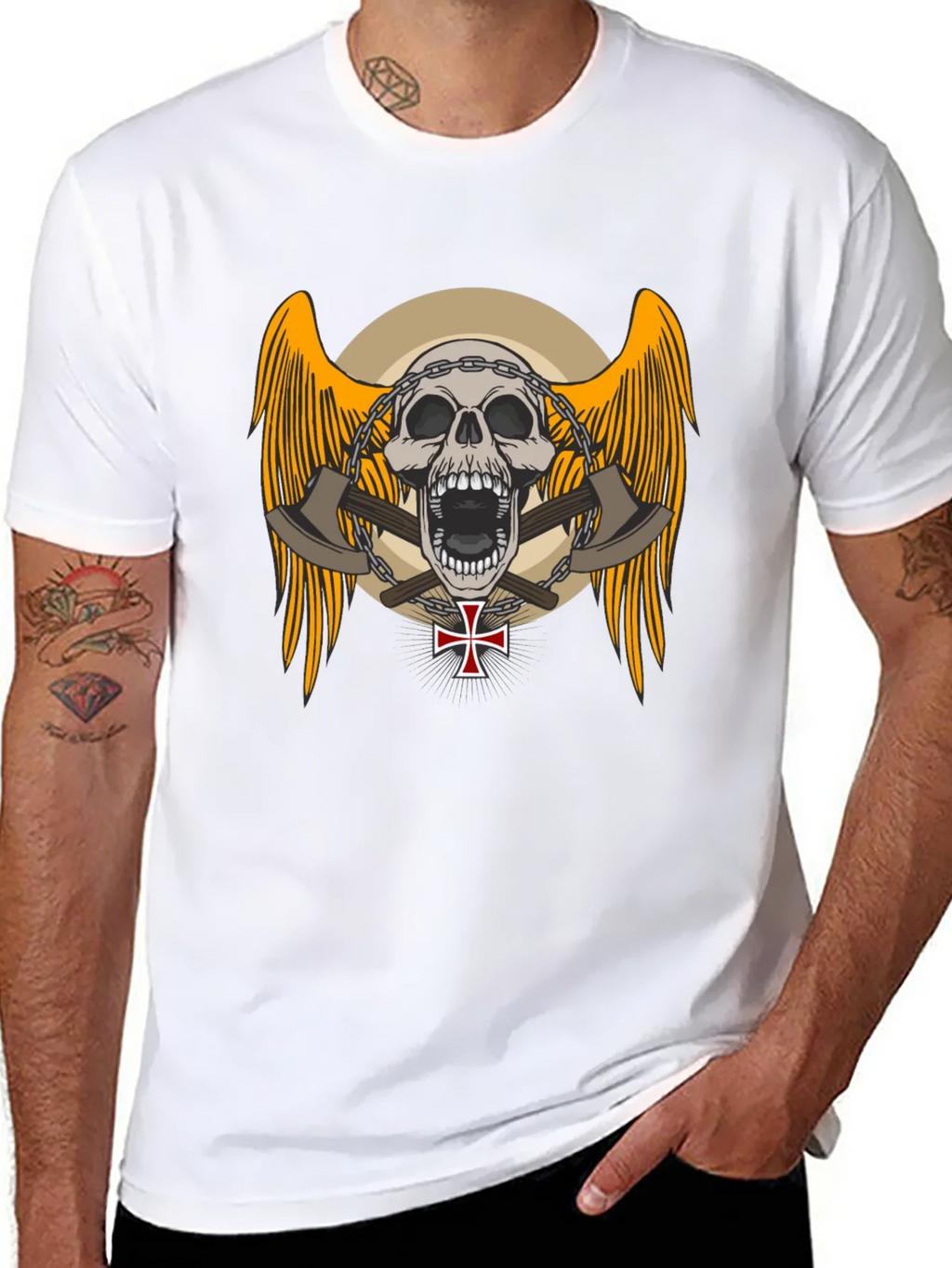 Skull & Axe Graphic Tee - Edgy Design product image 10