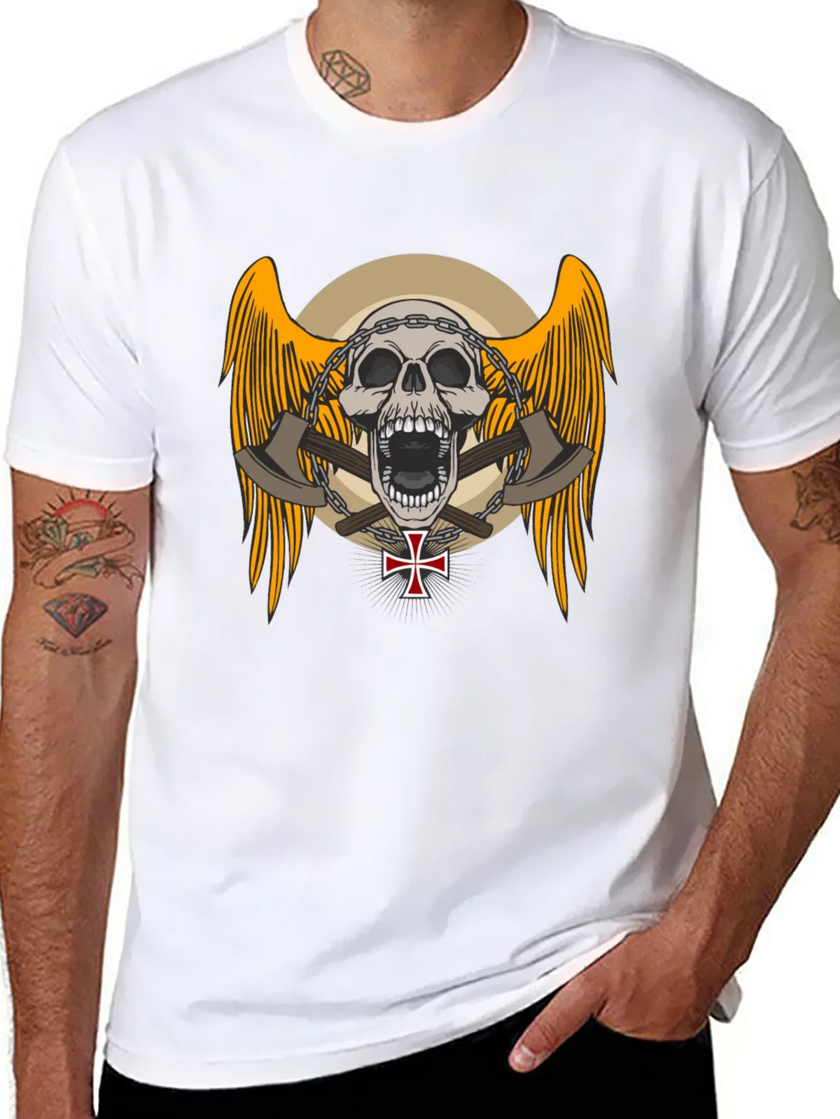 Skull & Axe Graphic Tee - Edgy Design product image 10
