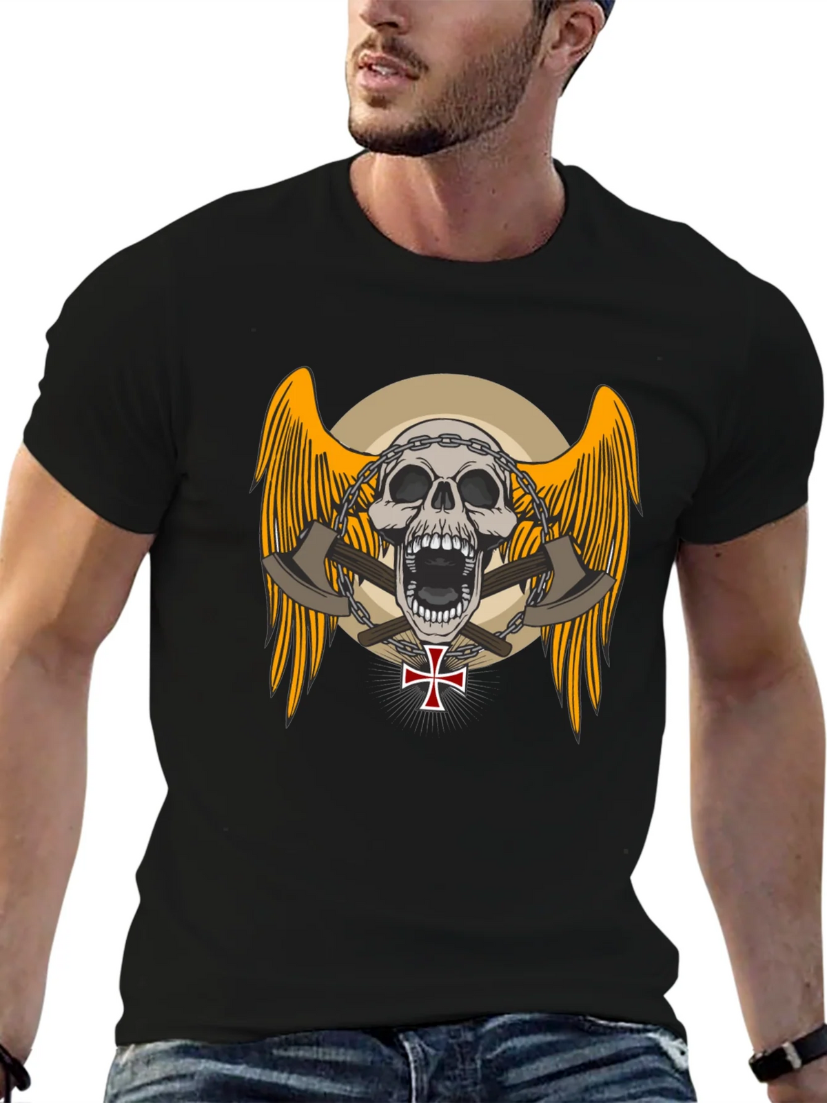 Skull & Axe Graphic Tee - Edgy Design product image 9