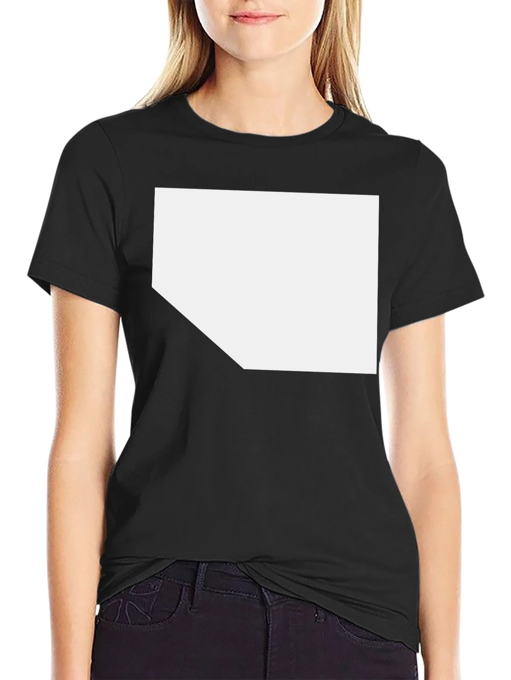 Black T-Shirt with Customizable White Space product image 5