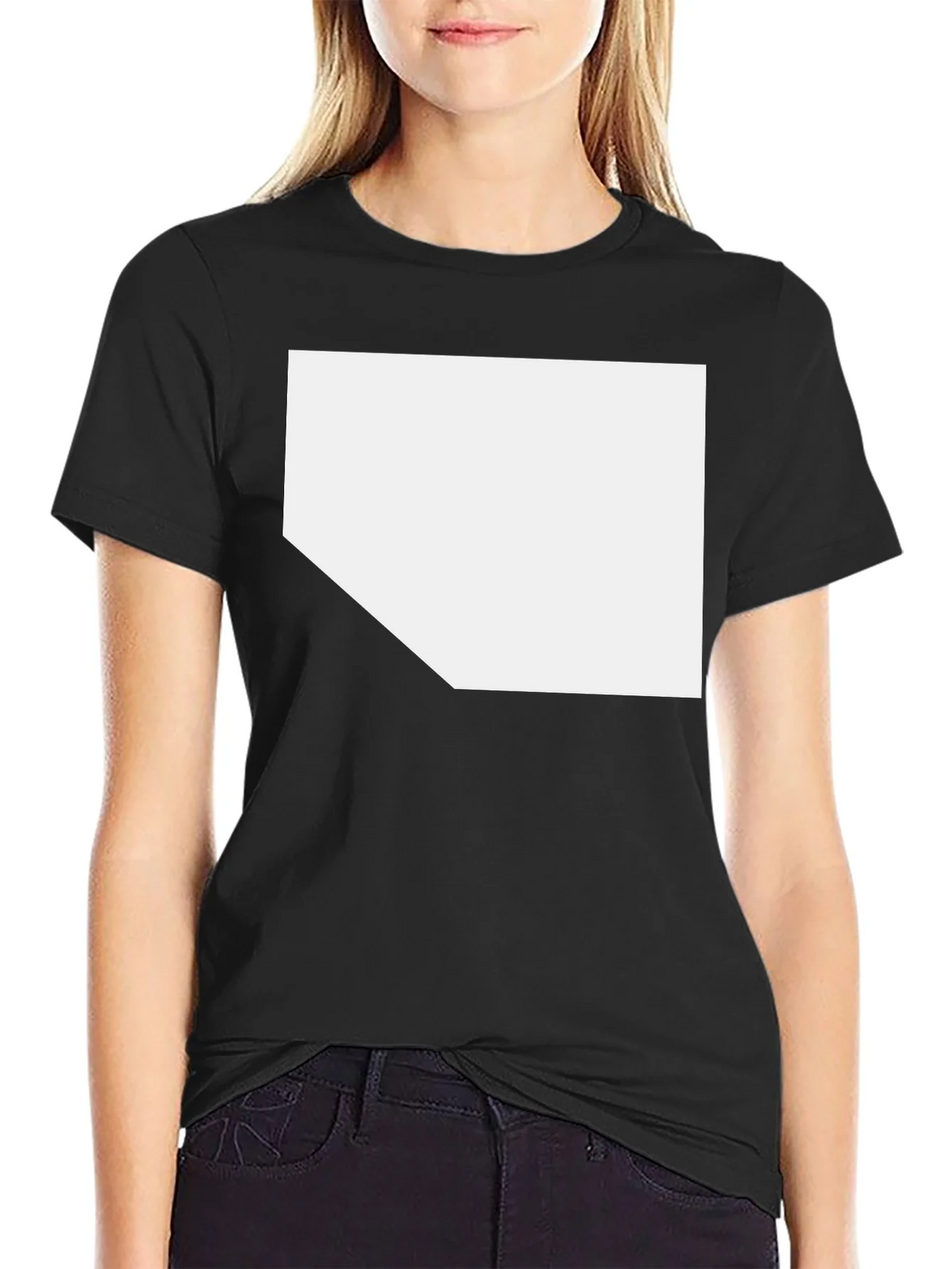 Black T-Shirt with Customizable White Space product image 5
