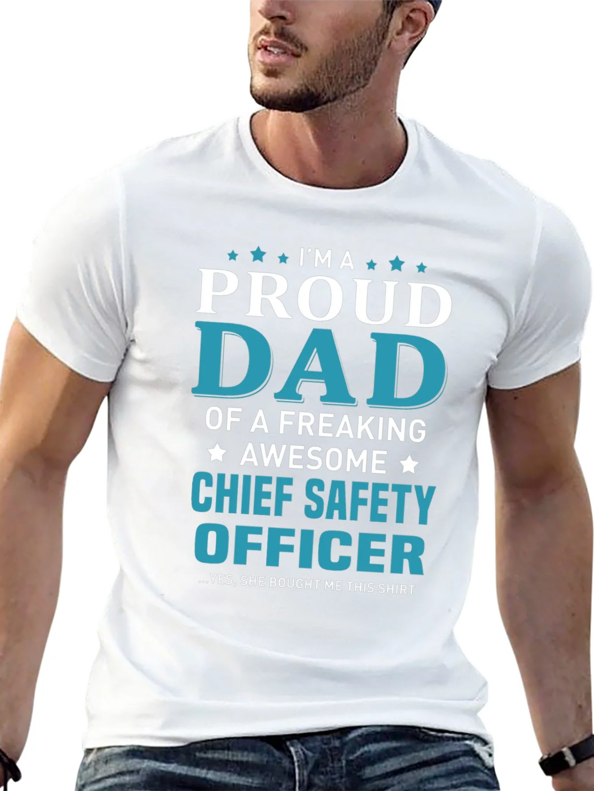 Proud Dad Chief Safety Officer T-Shirt product image 4