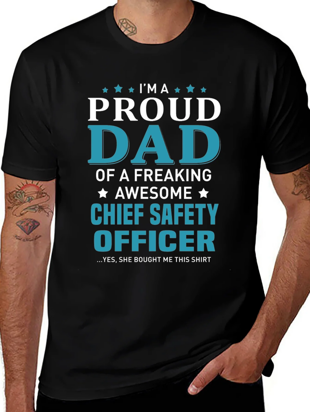 Proud Dad Chief Safety Officer T-Shirt product image 1