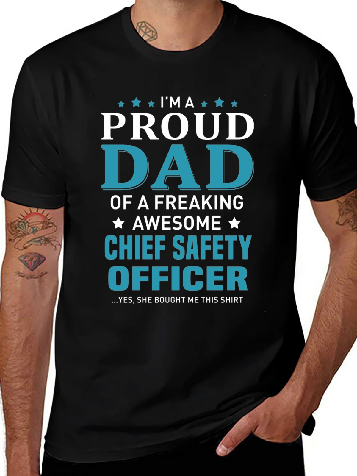 Proud Dad Chief Safety Officer T-Shirt product image 1
