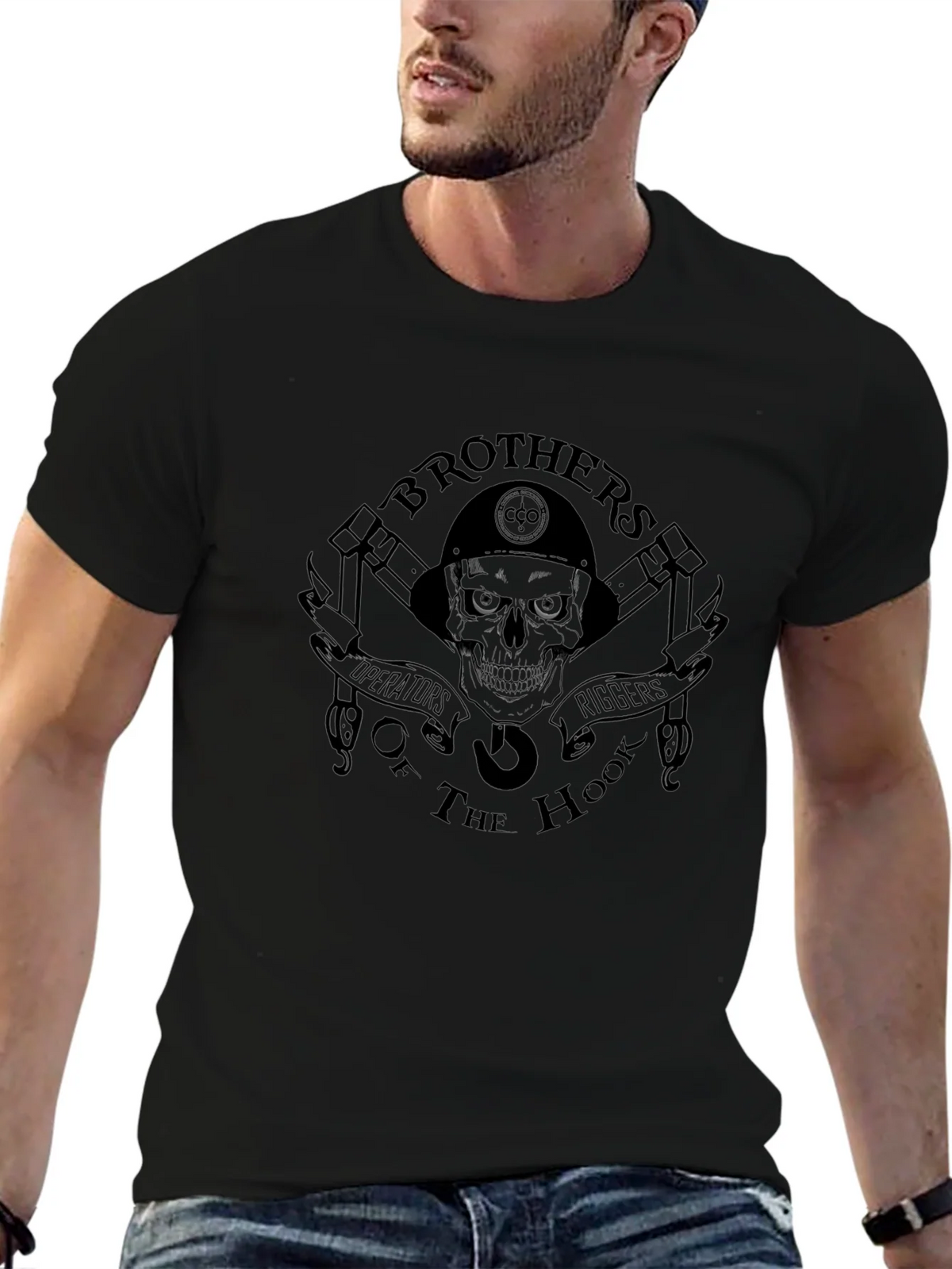 Brothers of the Hook Black Graphic Tee product image 9