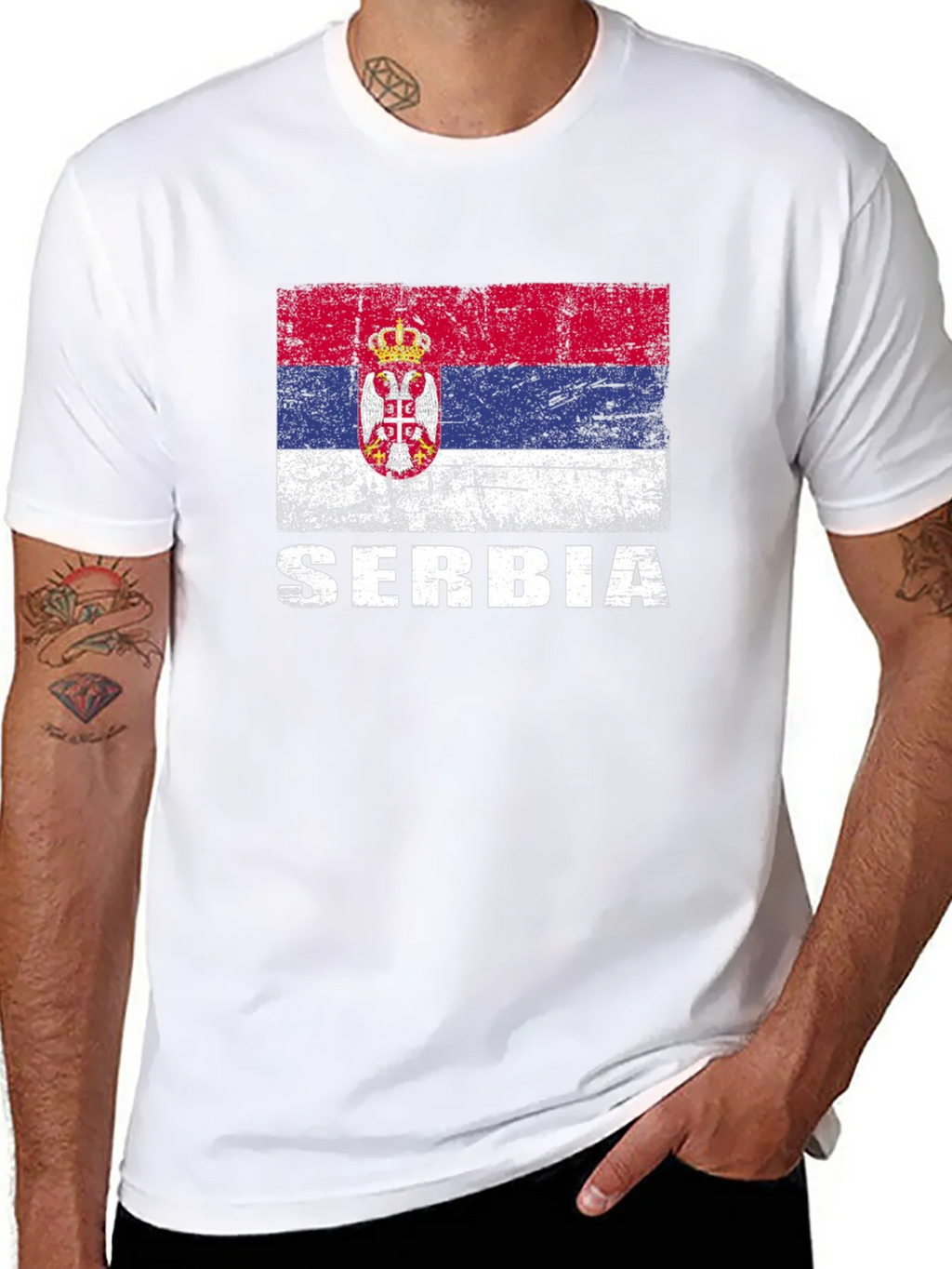 Serbia Flag T-Shirt - Distressed Style product image 10