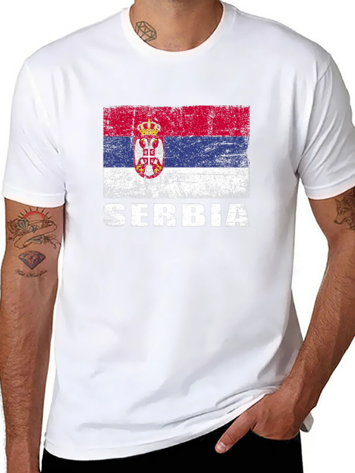 Serbia Flag T-Shirt - Distressed Style product image 10