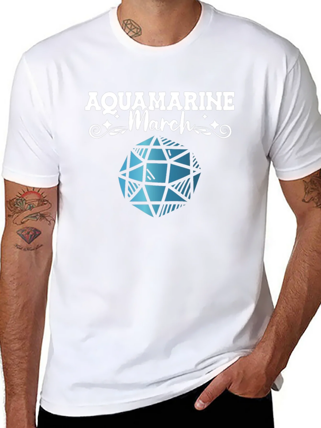 Aquamarine March Gemstone T-Shirt product image 10