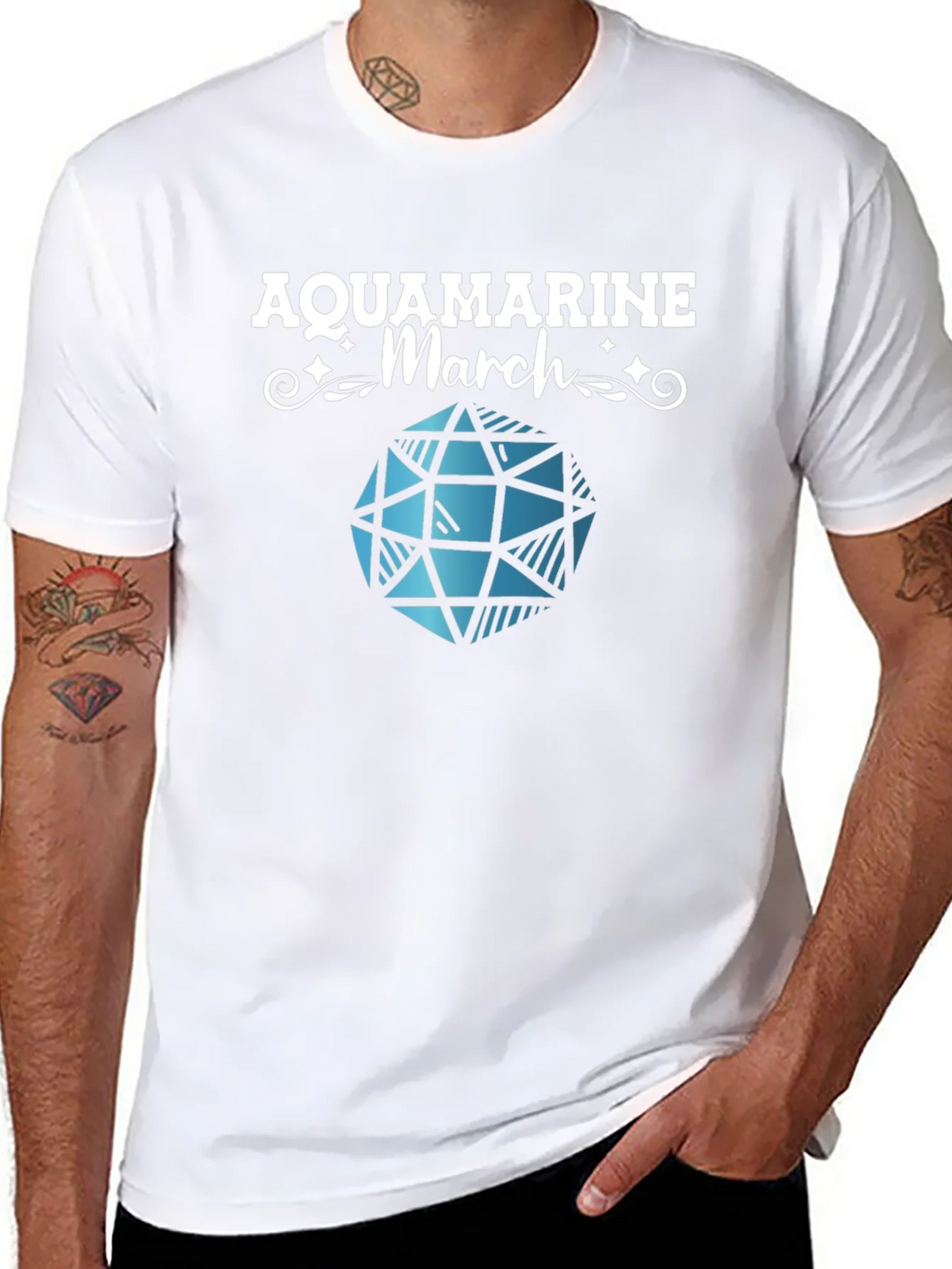 Aquamarine March Gemstone T-Shirt product image 10