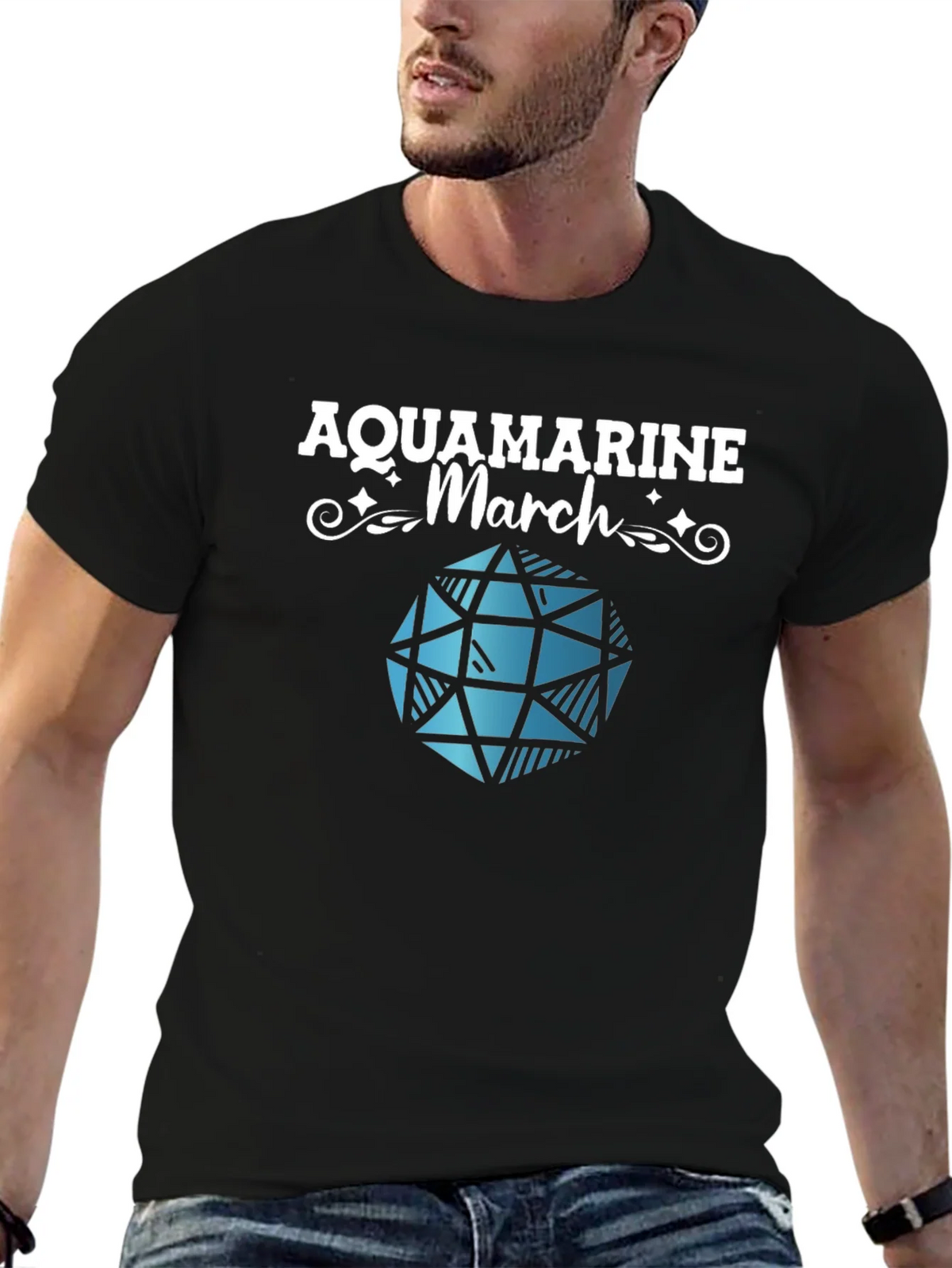 Aquamarine March Gemstone T-Shirt product image 9