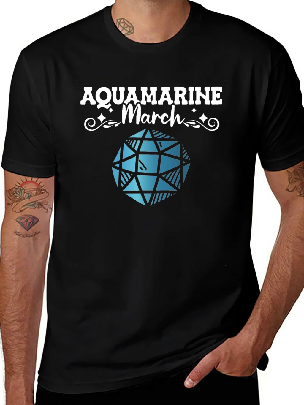 Aquamarine March Gemstone T-Shirt product image 1