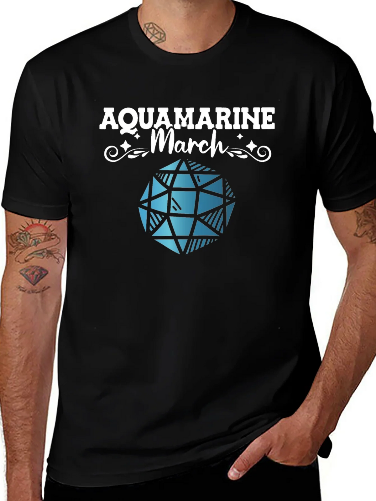 Aquamarine March Gemstone T-Shirt product image 1