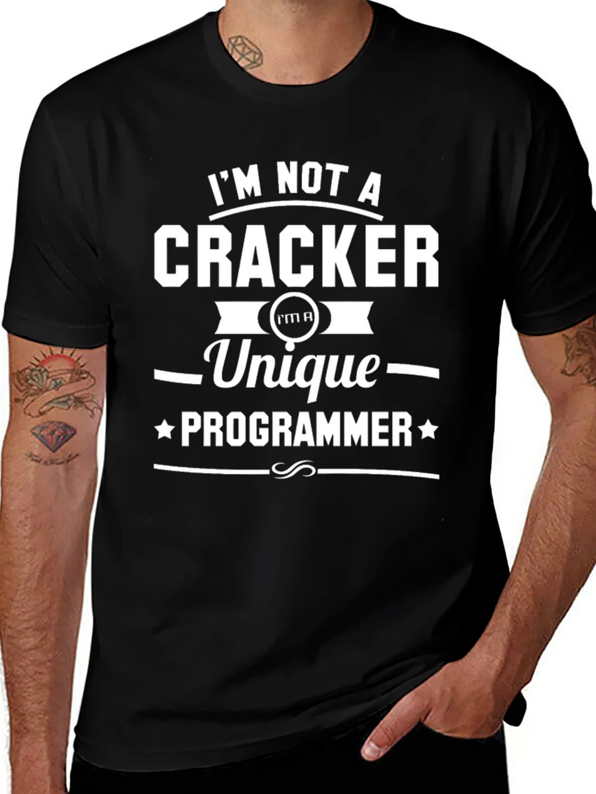 Unique Programmer Graphic Tee - Black Cotton T-Shirt product image 1