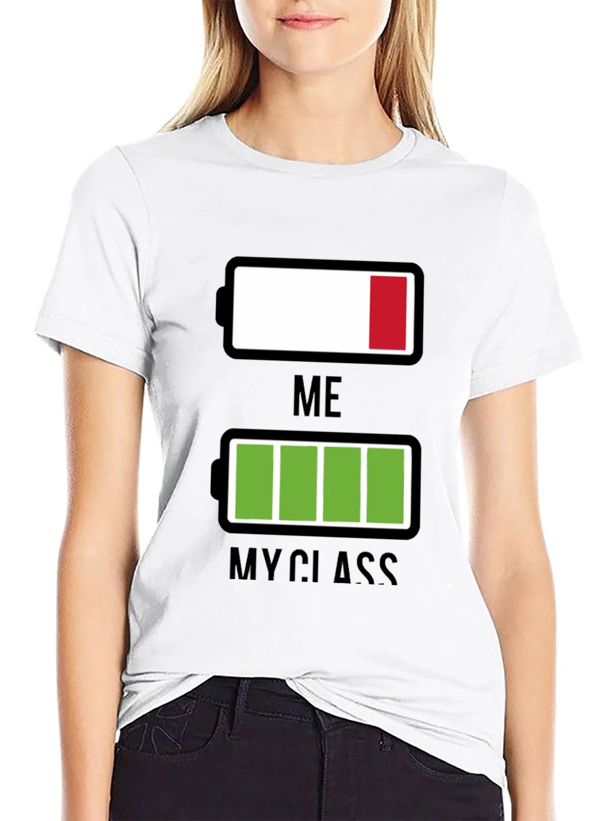 Funny Low Battery T-Shirt - Me vs. My Class product image 11