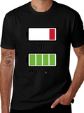 Funny Low Battery T-Shirt - Me vs. My Class product image 1