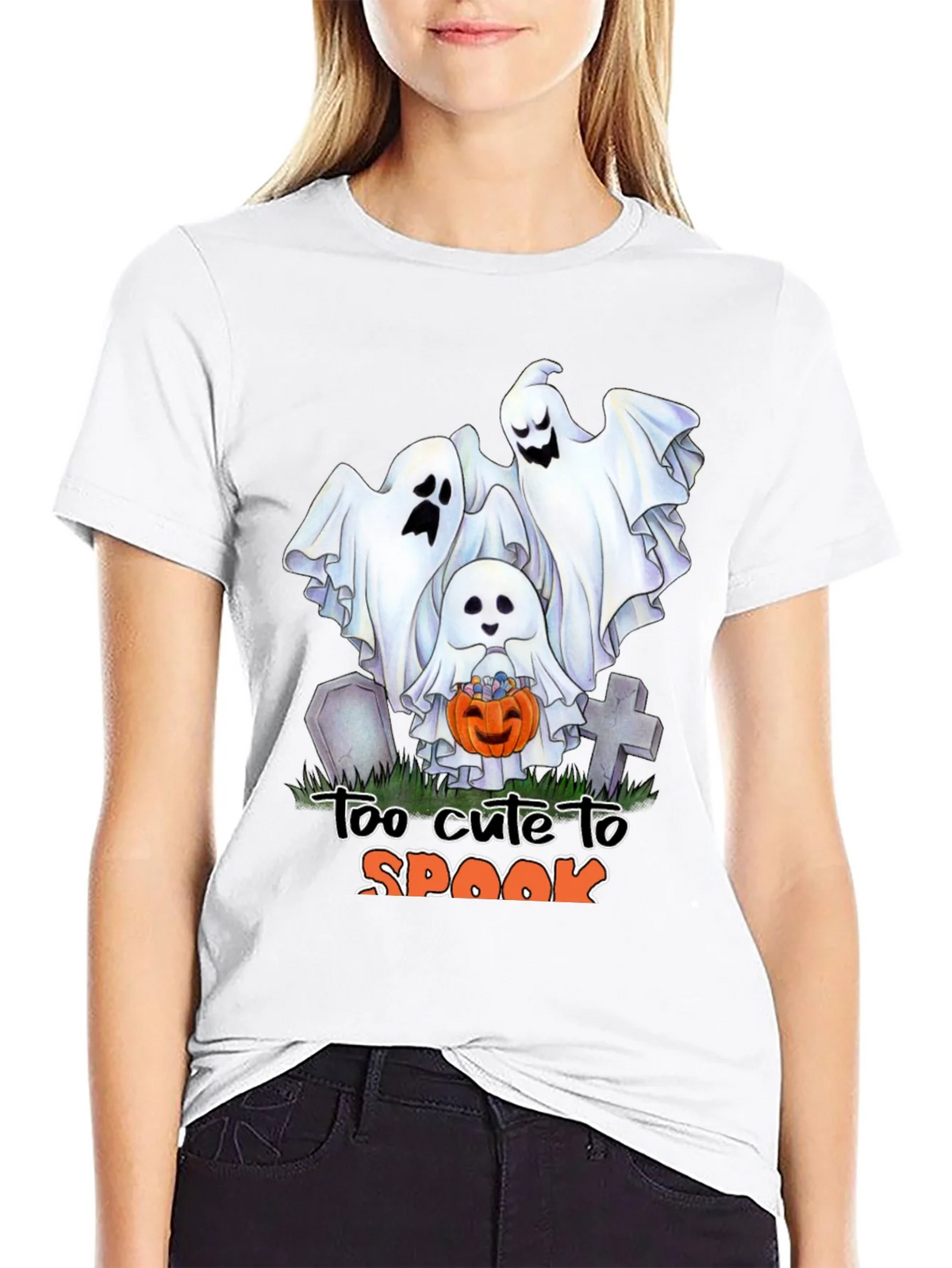 Cute Halloween Ghost T-Shirt: Too to Spook product image 11