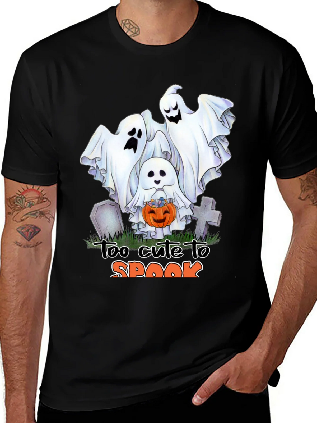 Cute Halloween Ghost T-Shirt: Too to Spook product image 1