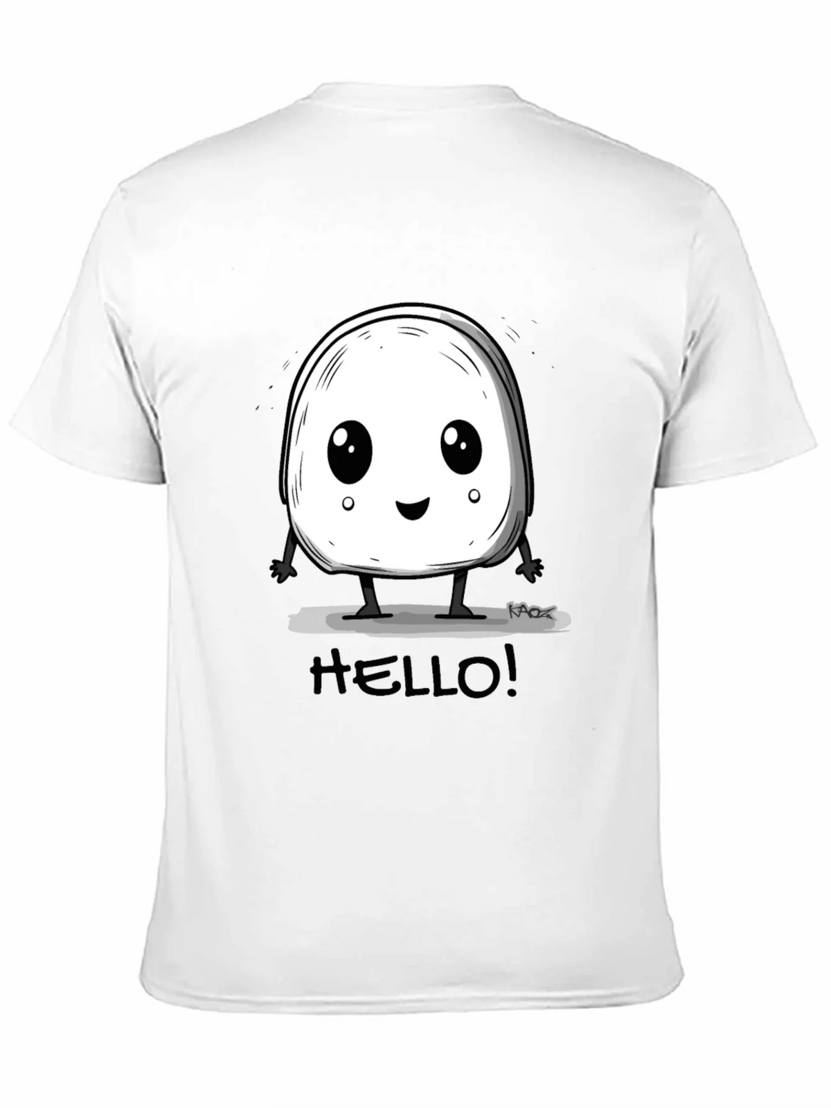 Cute Hello Character Black Graphic Tee product image 2