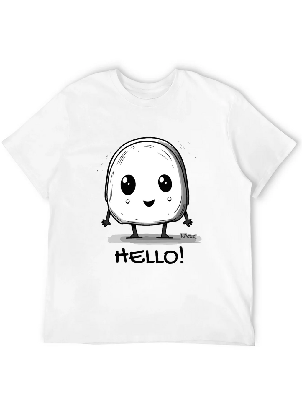Cute Hello Character Black Graphic Tee product image 3