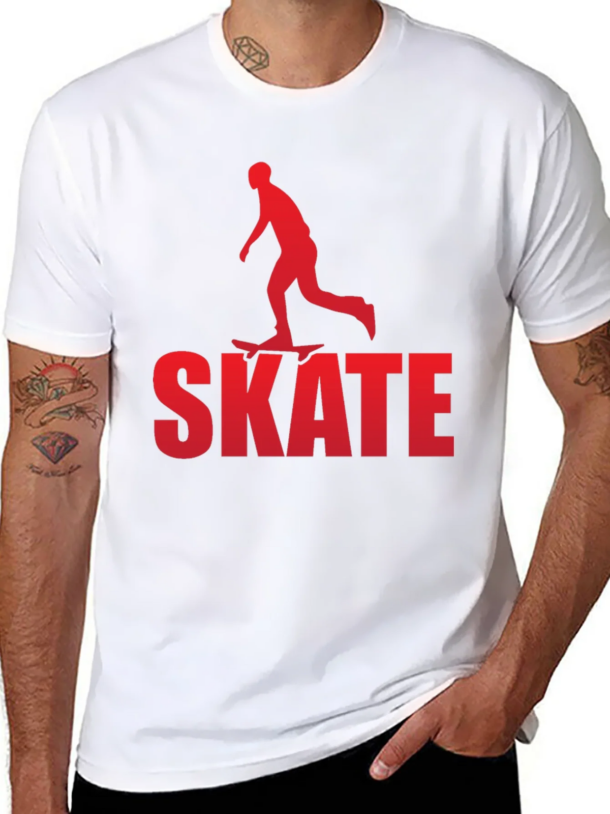 Skate T-Shirt - Red Skater Graphic Tee product image 10