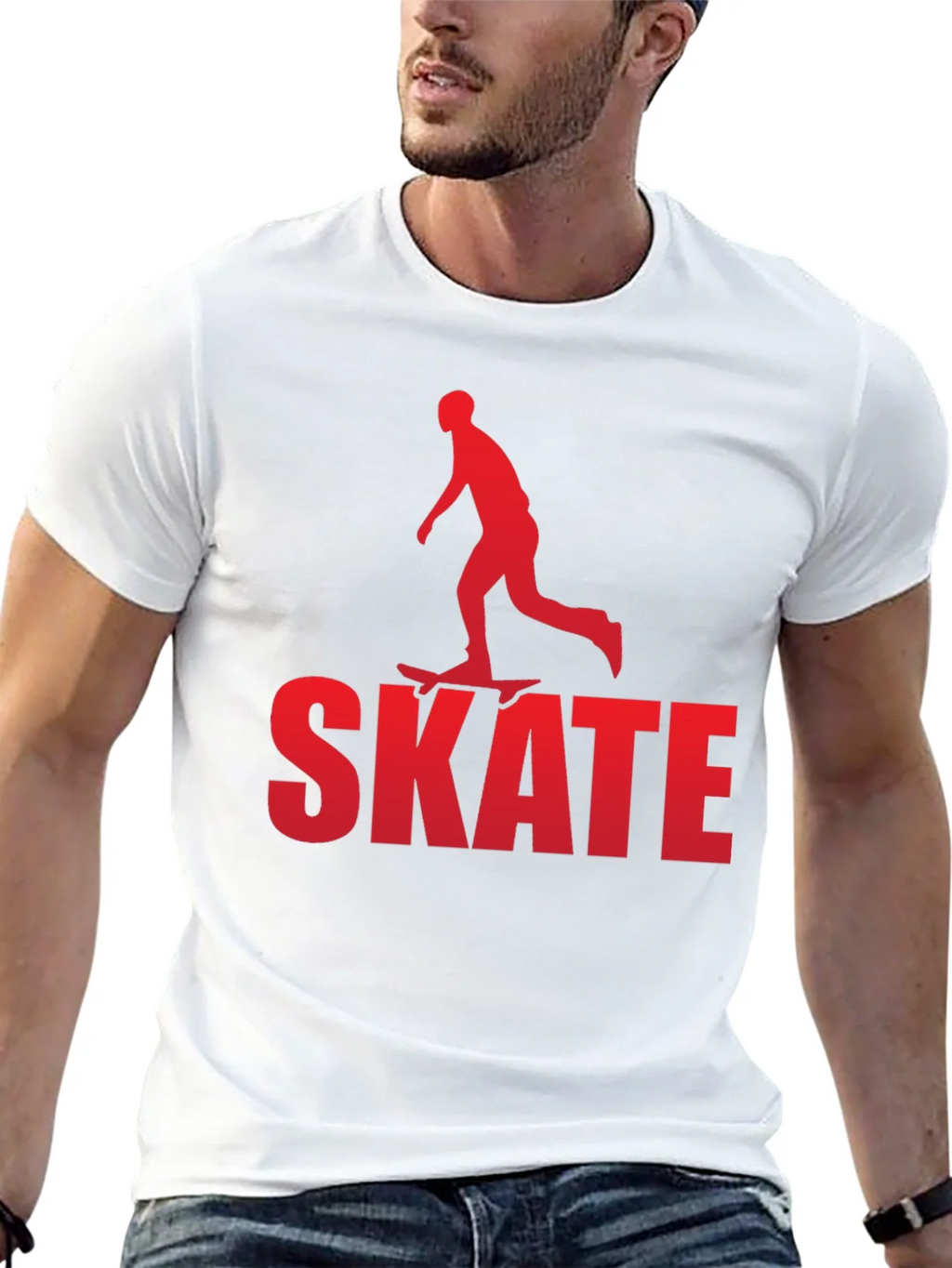 Skate T-Shirt - Red Skater Graphic Tee product image 4