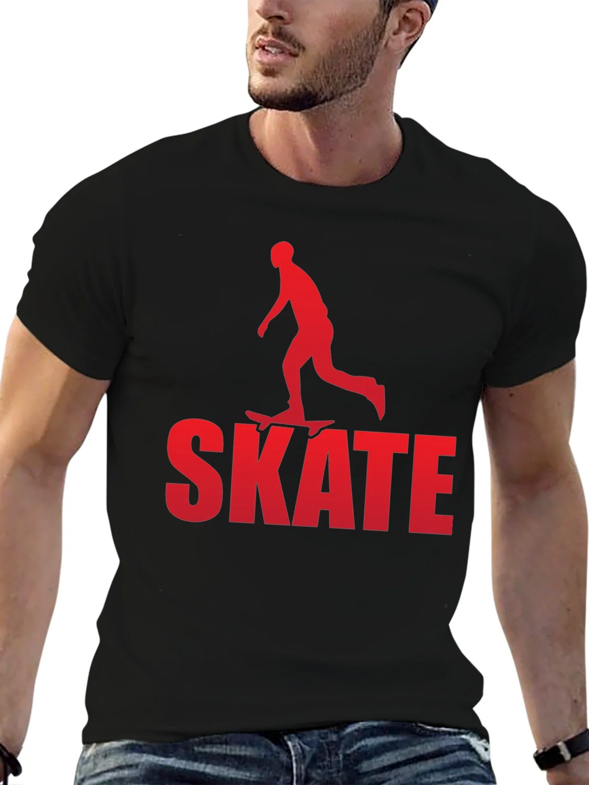 Skate T-Shirt - Red Skater Graphic Tee product image 9