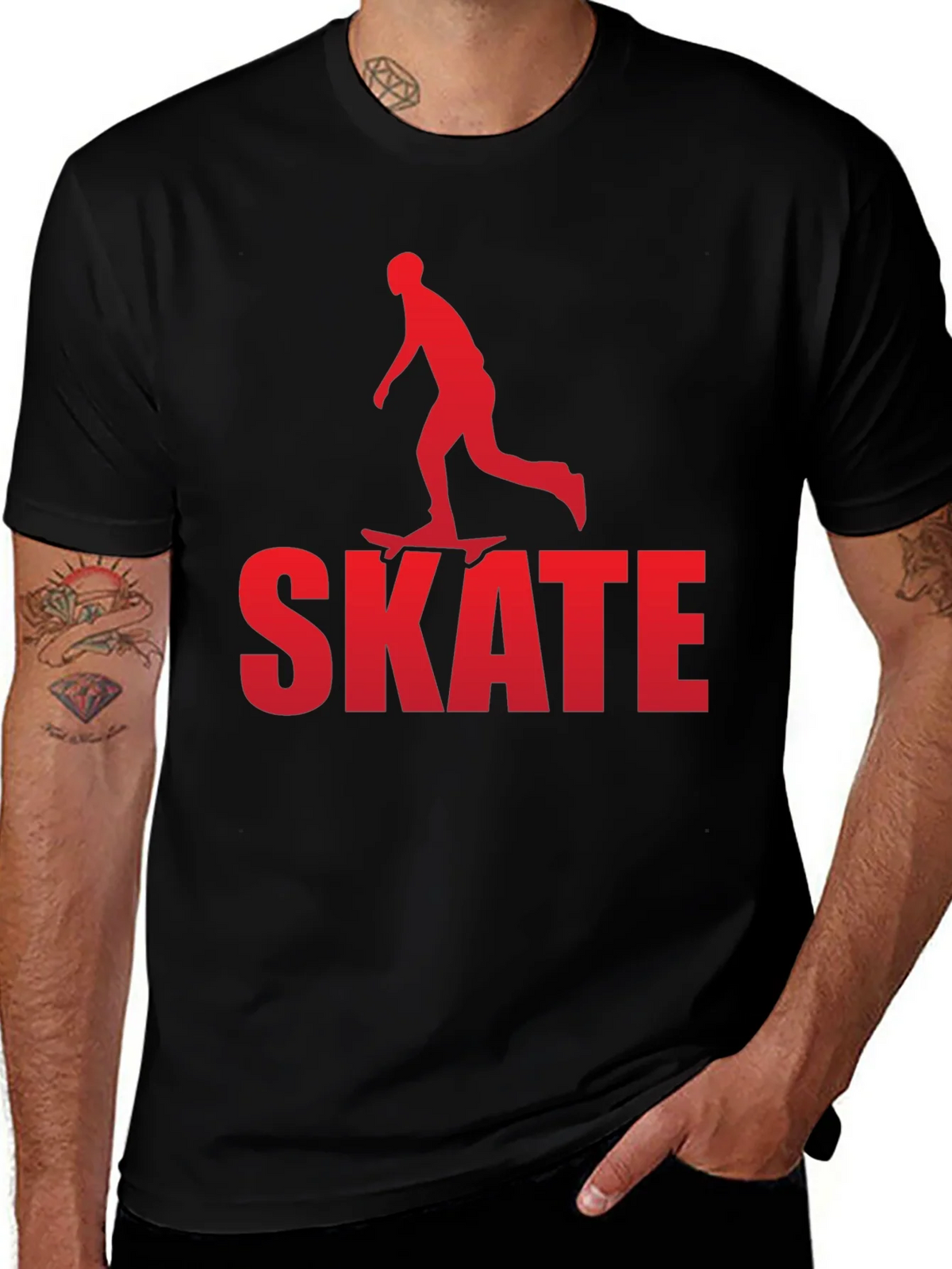 Skate T-Shirt - Red Skater Graphic Tee product image 1