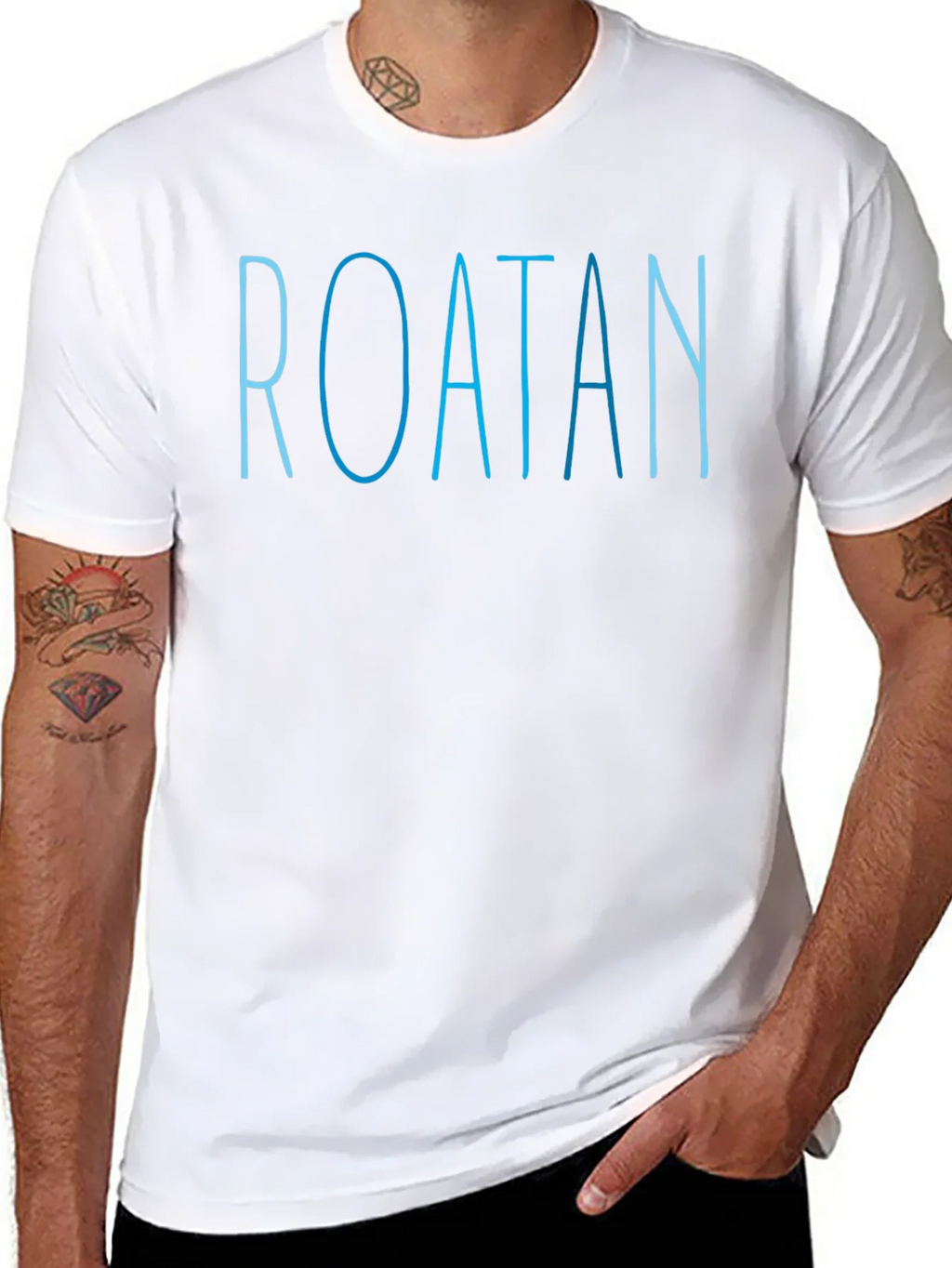 Roatan Island Trip Souvenir T-Shirt - Mens Black Cotton Tee product image 10