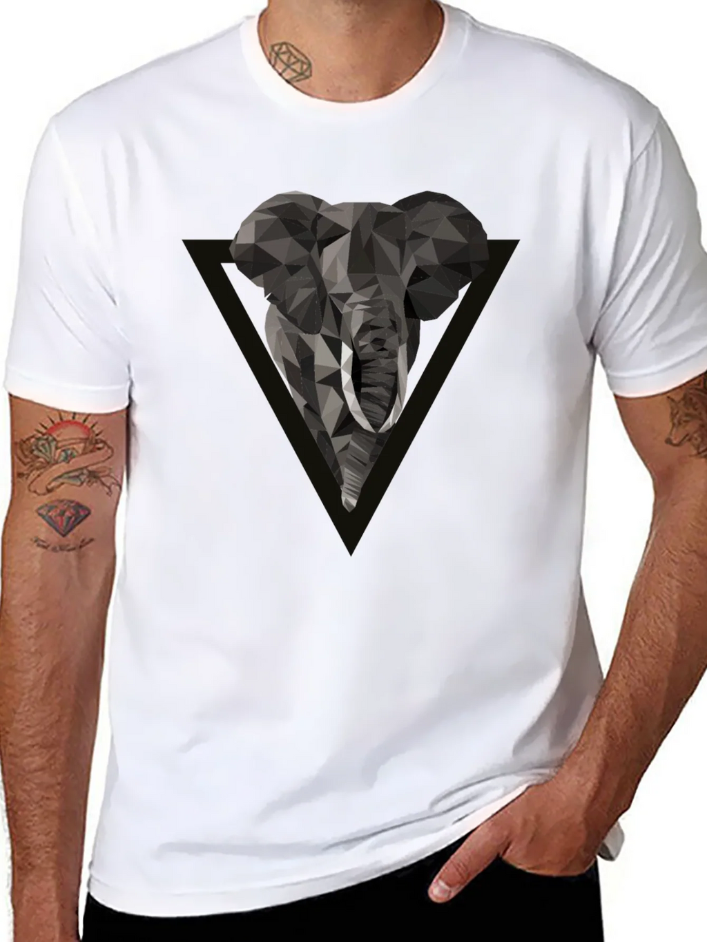 Geometric Elephant Tee - Modern Graphic Print product image 10