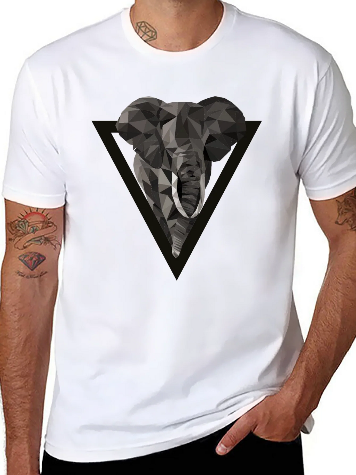 Geometric Elephant Tee - Modern Graphic Print product image 10