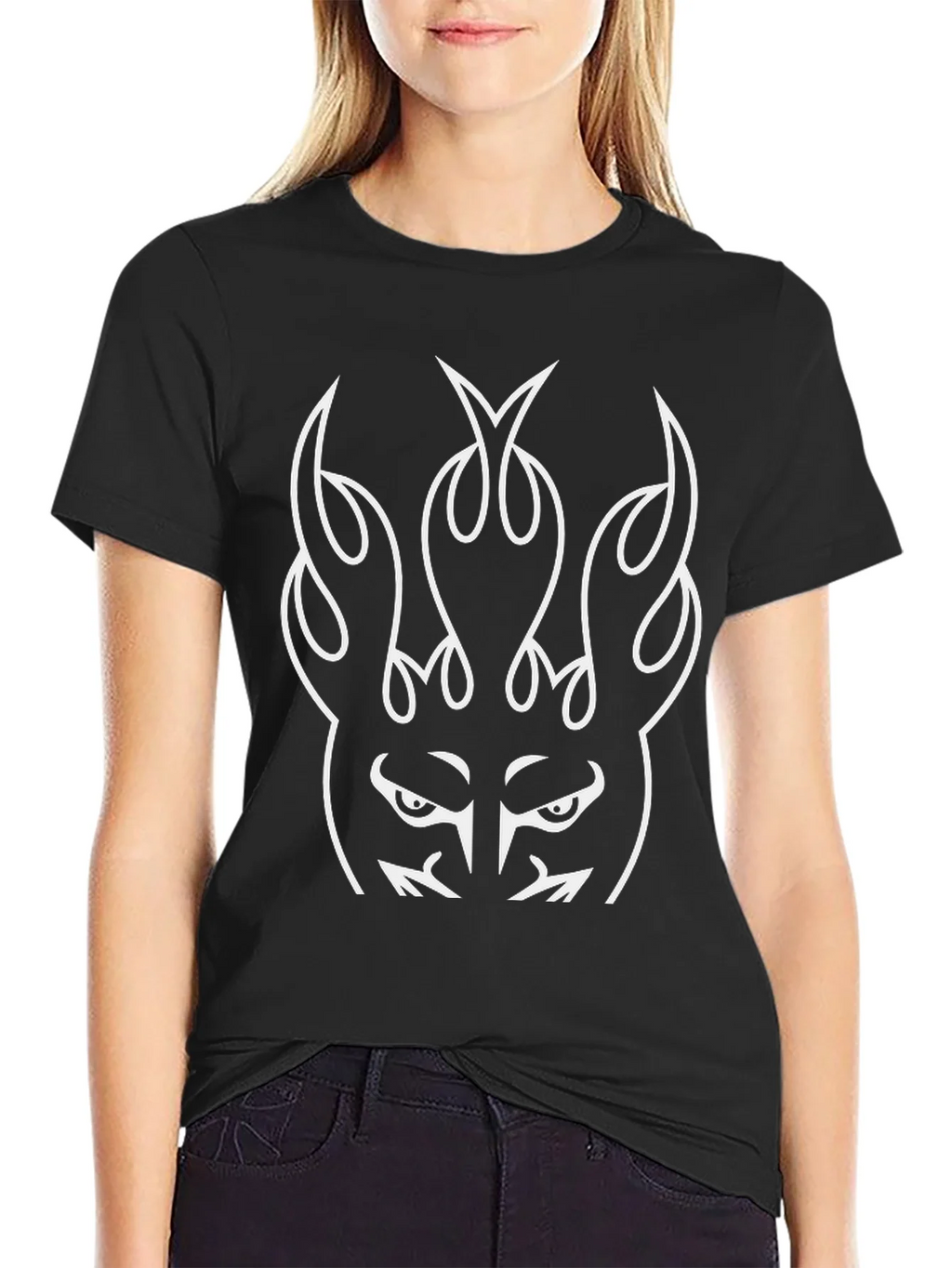 Fiery Graphic Black T-Shirt product image 5
