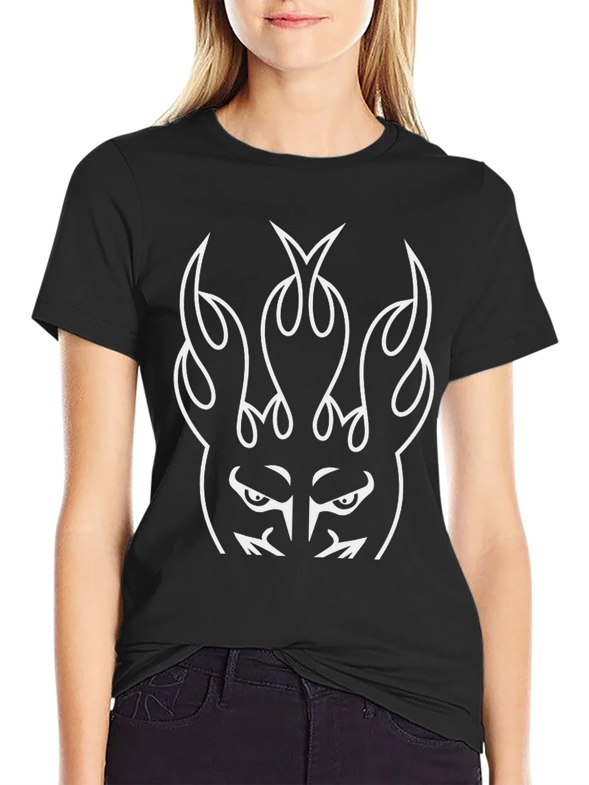 Fiery Graphic Black T-Shirt product image 5