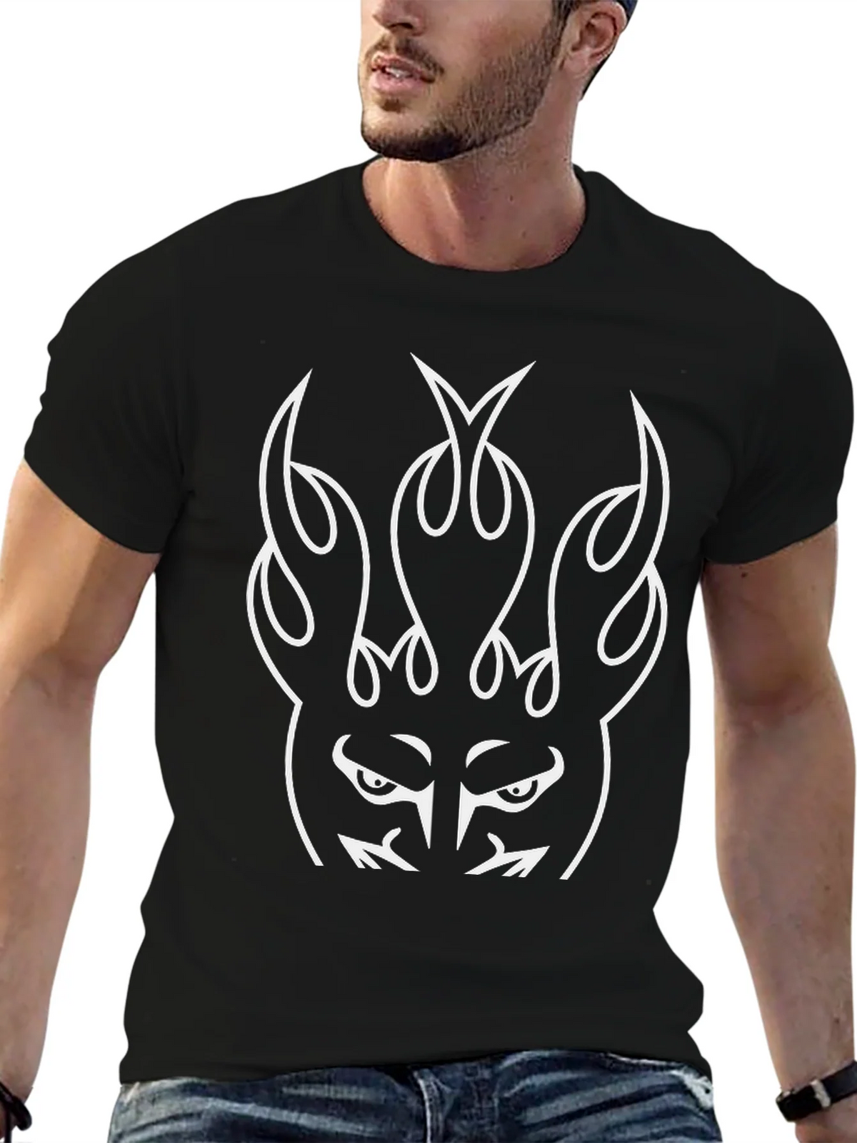 Fiery Graphic Black T-Shirt product image 9