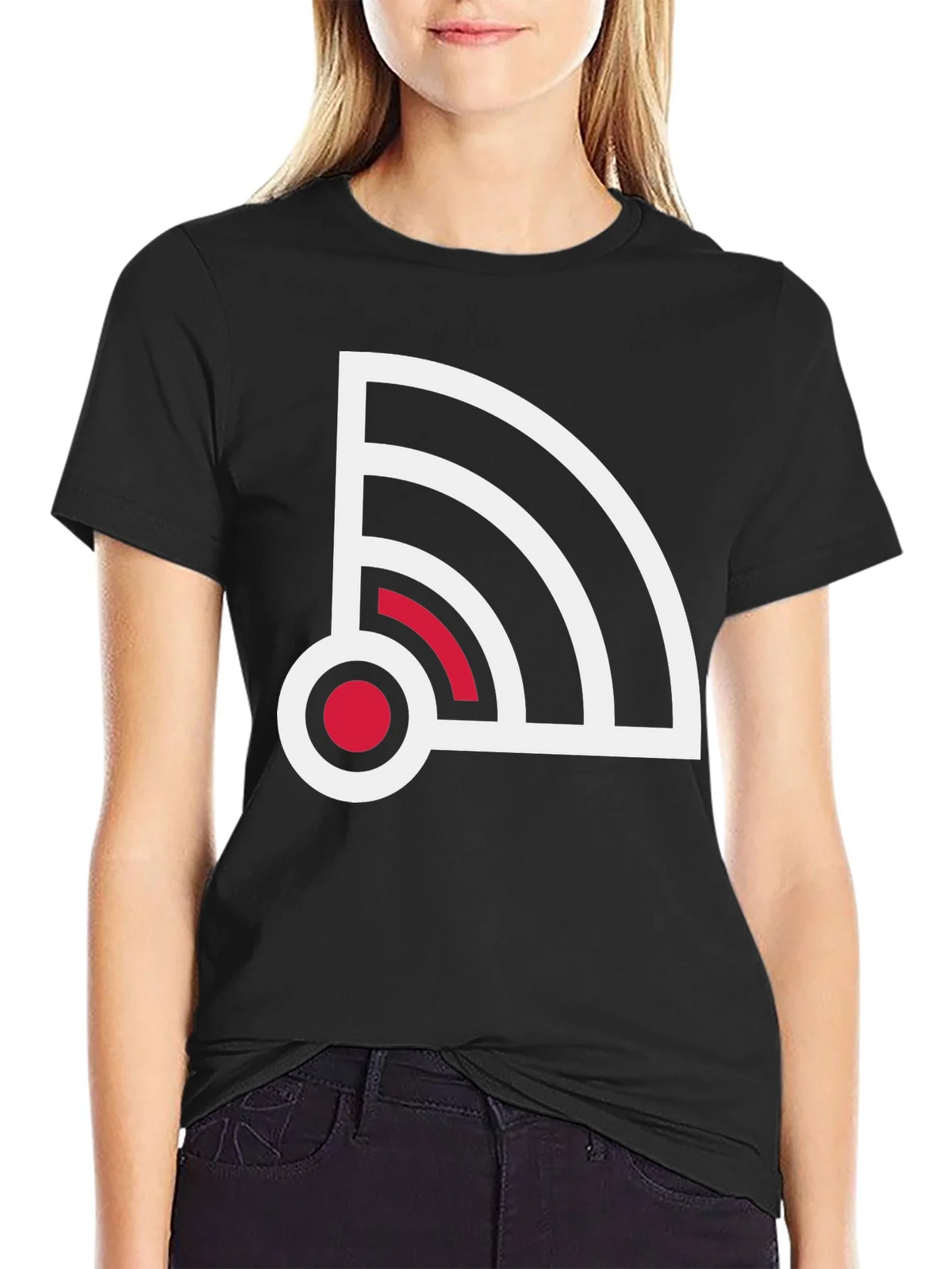 Stylish Signal Graphic Tee - Black product image 5