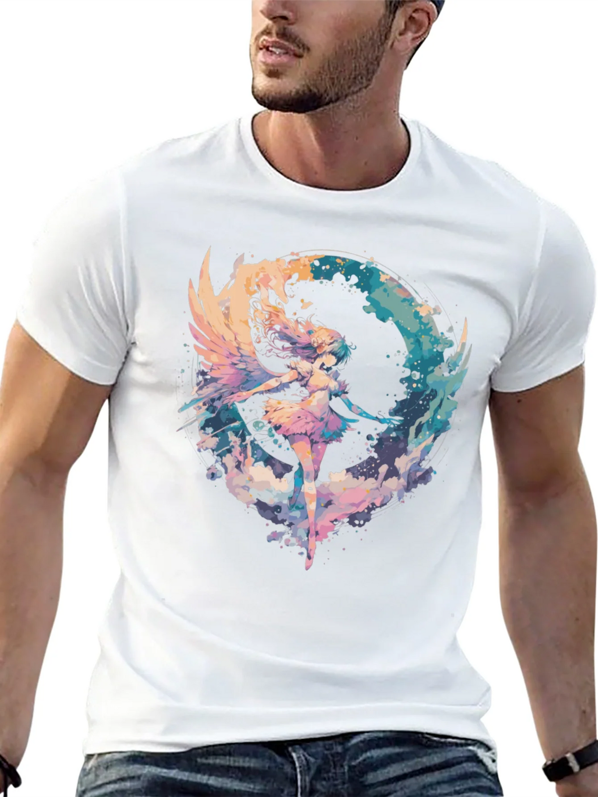 Angel Wings Graphic Tee - Stylish Black T-Shirt product image 4