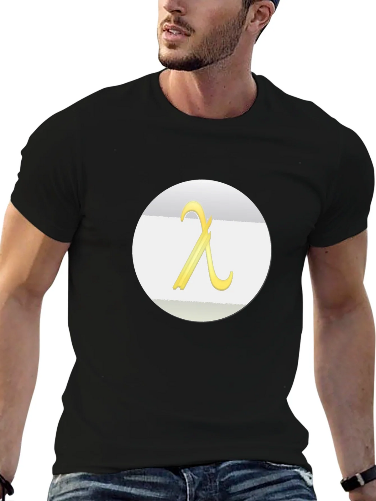 Lambda Symbol Graphic Tee - Modern Casual T-Shirt product image 9