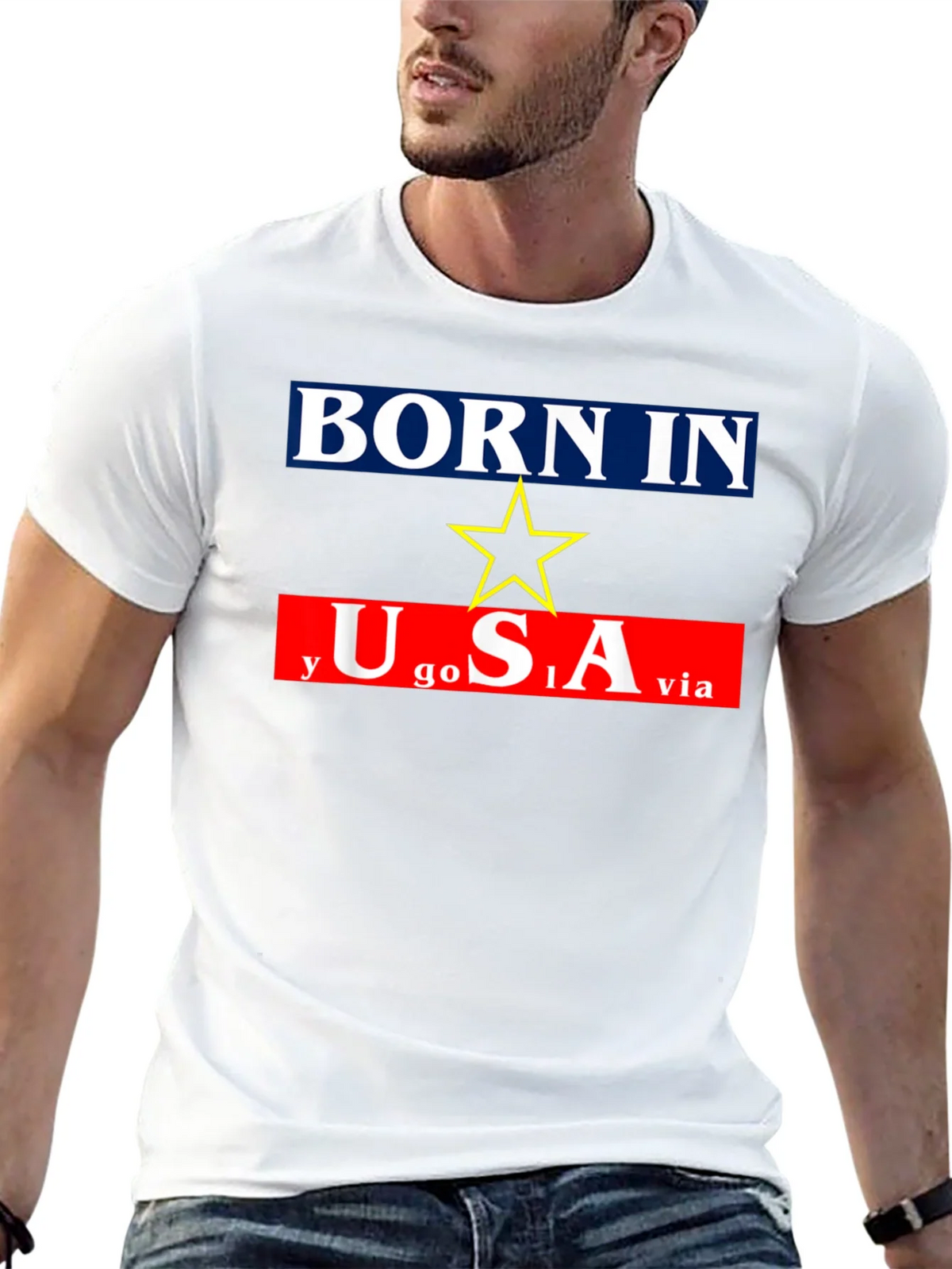 Born In Yugoslavia Made In USA Graphic Tee product image 4