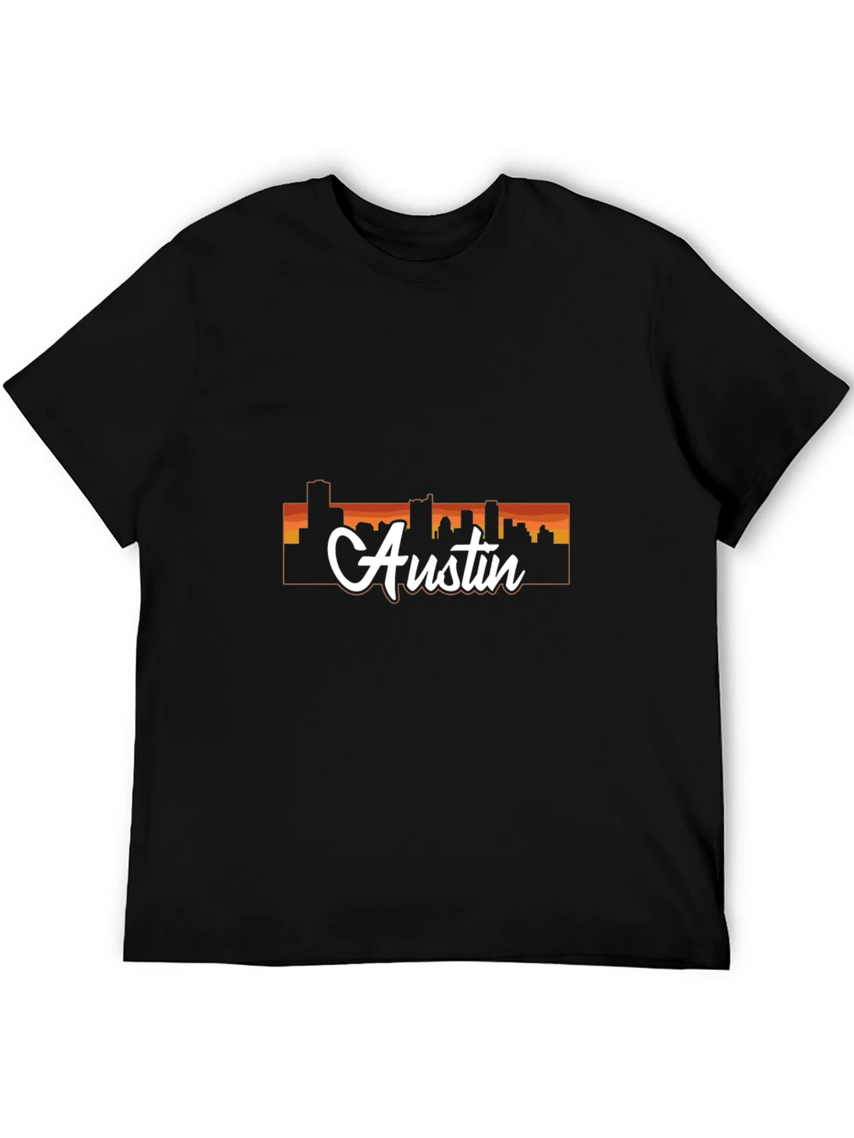 Austin Skyline T-Shirt - Mens Black Graphic Tee product image 8