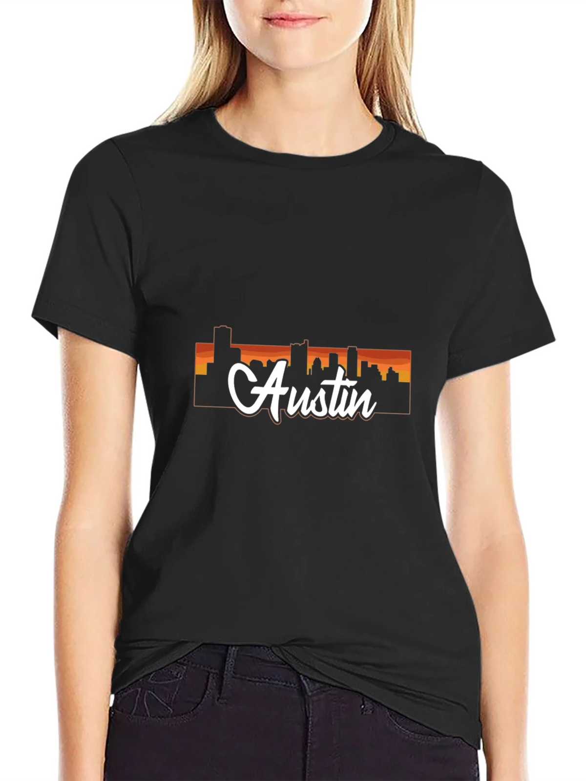 Austin Skyline T-Shirt - Mens Black Graphic Tee product image 5