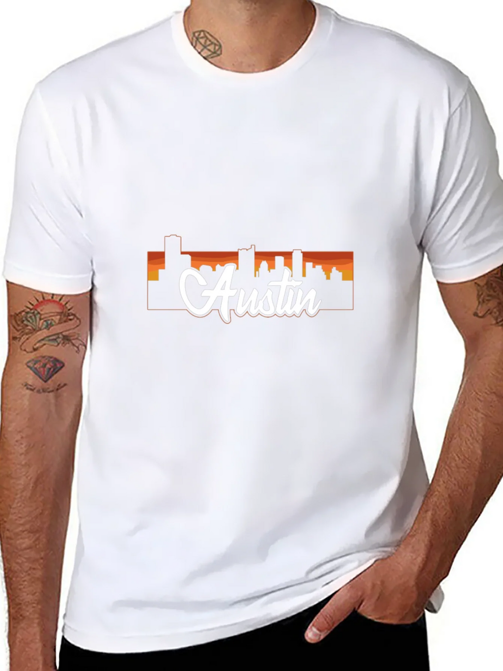 Austin Skyline T-Shirt - Mens Black Graphic Tee product image 10