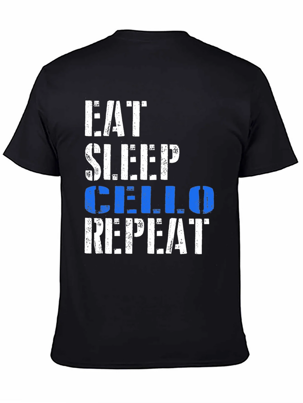 Eat Sleep Cello Repeat Black Graphic Tee product image 7