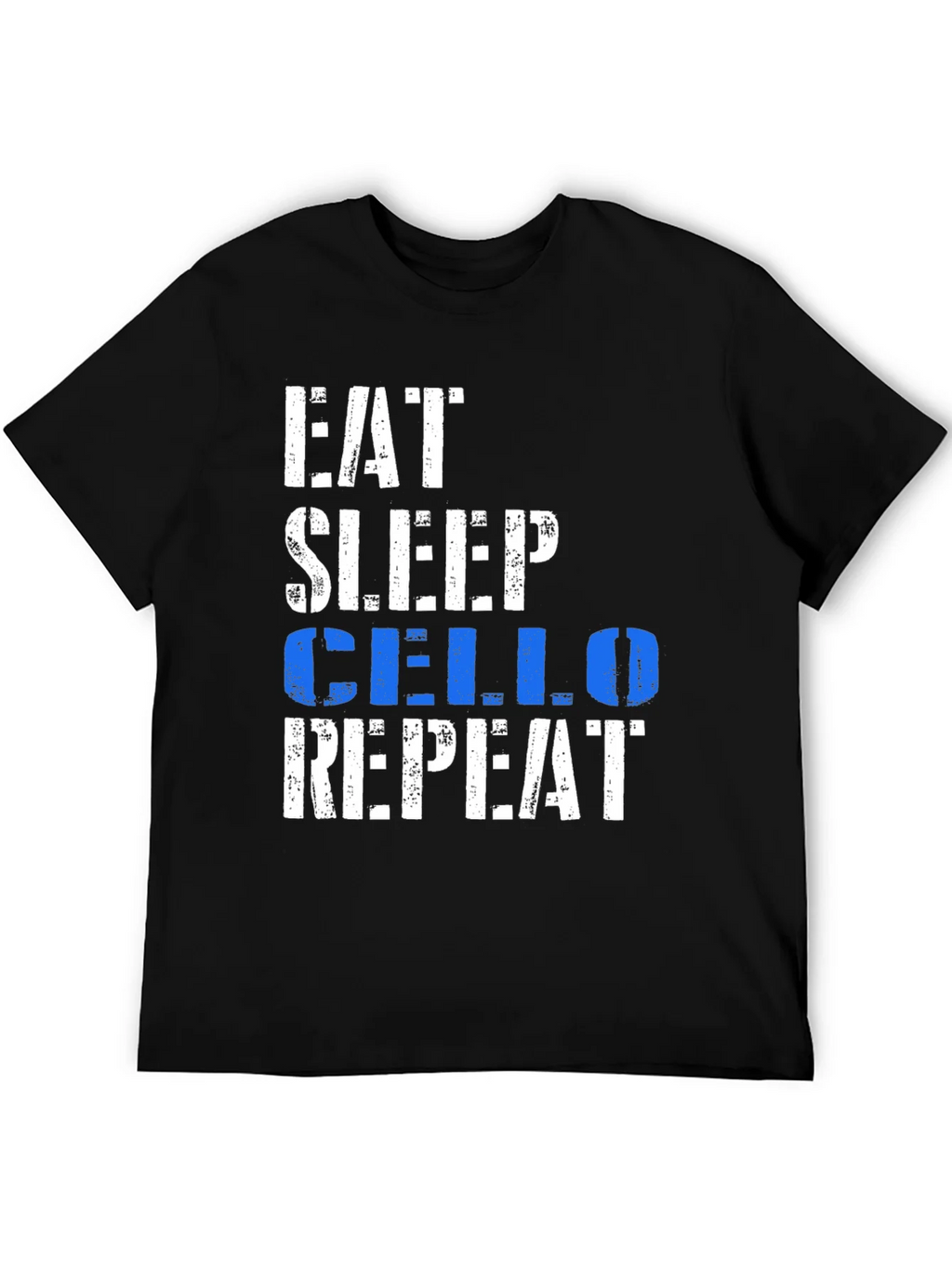 Eat Sleep Cello Repeat Black Graphic Tee product image 8
