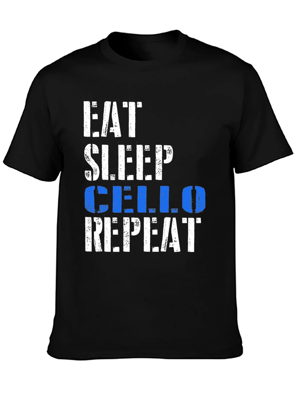 Eat Sleep Cello Repeat Black Graphic Tee product image 6